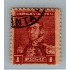 ARGENTINA 1892 GJ 172 ESTAMPILLA DENTADO MIXTO 12x11 1/2 USADA RARA U$ 20