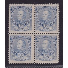 ARGENTINA 1889 GJ 97 CUADRO DE ESTAMPILLAS NUEVAS CON GOMA