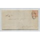 ARGENTINA 1858 GJ 1 CONFEDERACION PLIEGO CIRCULADO EL 30/4/1858 CON MATASELLO FRANCA DE ROSARIO HERMOSO U$ 200