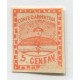 ARGENTINA 1858 GJ 1f CONFEDERACION VARIEDAD MARCO INFERIOR DERECHO ANTES DEL RETOQUE EN MUY AVANZADO ESTADO, ESTAMPILLA NUEVA CON GOMA, MUY RARO