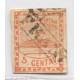 ARGENTINA 1858 GJ 1d CONFEDERACION VARIEDAD DOBLE PUNTO,ESTAMPILLA USADA MATASELLO FRANCA CORDOBA