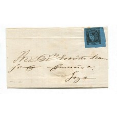 ARGENTINA 1860 GJ 3 CORRIENTES ESTAMPILLA DE MUY FRESCO COLOR EN CARTA CON FECHA 4/1/1862 TIPO 3 DE LA PLANCHA U$ 220