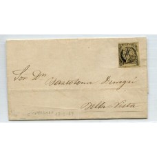 ARGENTINA 1867 GJ 6 CORRIENTES CARTA DESDE EMPEDRADO CON FECHA 17/2/1869 HERMOSA TIPO 8 DE LA PLANCHA U$ 210