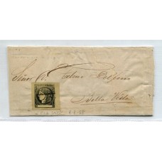 ARGENTINA 1867 GJ 6 CORRIENTES CARTA DESDE CAA CATY CON FECHA 8/8/1868 HERMOSA TIPO 3 DE LA PLANCHA U$ 210