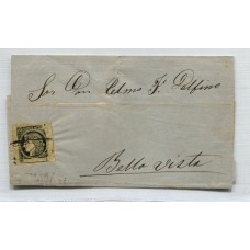 ARGENTINA 1867 GJ 6 CORRIENTES EN PLIEGO FECHADO EN CAA CATY EL 12 DE ENERO DE 1871 U$ 210 NO SON COMUNES LOS PLIEGOS CON FECHA Y LOCALIDAD, ADEMAS LA ESTAMPILLA TIENE UNA VARIEDAD DE FALTA DE IMPRESIÓN EN ANGULO SUPERIOR DERECHO, MUY RARO