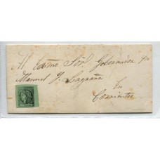 ARGENTINA 1864 GJ 4 CORRIENTES PLIEGO DIRIGIDO AL GOBERNADOR DE LA PROVINCIA MAGNIFICA PIEZA TIPO 7 DE LA PLANCHA U$ 275 +