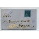 ARGENTINA 1860 GJ 3 CORRIENTES EN CARTA CIRCULADA A GOYA TIPO 6 DE LA PLANCHA U$ 220