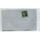 ARGENTINA 1864 GJ 4 CORRIENTES 1/2 CARTA CON  ESTAMPILLA VERDE AMARILLO CON MATASELLO POSTAL 16 BARRAS TIPO 3 DE LA PLANCHA