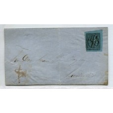 ARGENTINA 1856 GJ 1 CORRIENTES LA PRIMER ESTAMPILLA EN CARTA TIPO 6 DE LA PLANCHA U$ 450