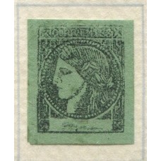 ARGENTINA 1864 GJ 4 CORRIENTES VERDE AMARILLO NUEVO CON GOMA HERMOSO TIPO 2 DE LA PLANCHA U$ 82