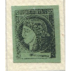 ARGENTINA 1864 GJ 4 CORRIENTES COLOR VERDE AMARILLO 100% ORIGINAL ESTAMPILLA NUEVA TIPO 7 DE LA PLANCHA U$ 55