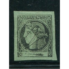 ARGENTINA 1864 GJ 4 CORRIENTES COLOR VERDE AMARILLO DE LUJO TIPO 1 DE LA PLANCHA U$ 45