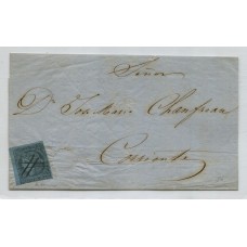 ARGENTINA 1856 GJ 1 LA PRIMER ESTAMPILLA EN CARTA CORRIENTES U$ 450, PIEZA IMPRESCINDIBLE EN TODA COLECCION ARGENTINA AQUI CON MUY BAJO PRECIO, ES LA PRIMER ESTAMPILLA ARGENTINA Y ESTA EN CARTA !!!