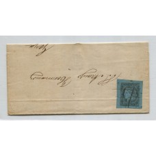ARGENTINA 1856 GJ 1 CORRIENTES CARTA PLIEGO CIRCULADO A GOYA CON LA PRIMER ESTAMPILLA ARGENTINA, HERMOSA PIEZA U$ 450