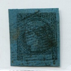 ARGENTINA 1860 GJ 3 CORRIENTES USADO EN EL PRIMER USO TIPO 1 DE LA PLANCHA U$ 220