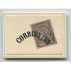 ARGENTINA 1879 GJ 16 CORRIENTES ESTAMPILLA USADO POSTAL CON BUEN MATASELLO TIPO 8 DE LA PLANCHA U$ 40 +