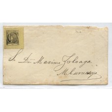 ARGENTINA 1867 GJ 6 CORRIENTES EN SOBRE CARTA QUE NO ES COMUN PARA LOS CORRIENTES TIPO 8 DE LA PLANCHA U$ 210