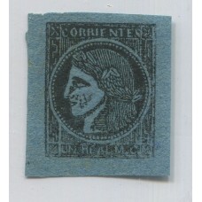 ARGENTINA 1856 GJ 1 CORRIENTES LA PRIMERA ESTAMPILLA DEL PAIS NUEVA MAGNIFICA CALIDAD TIPO 8 DE LA PLANCHA U$ 330