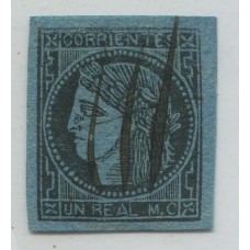 ARGENTINA 1856 GJ 1 CORRIENTES LA PRIMER ESTAMPILLA ARGENTINA TIPO 3 DE LA PLANCHA U$ 45