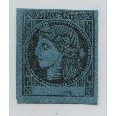 ARGENTINA 1860 GJ 3 CORRIENTES ESTAMPILLA NUEVA TIPO 1 DE LA PLANCHA U$ 11