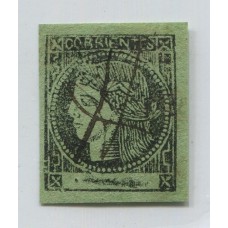 ARGENTINA 1864 GJ 4 CORRIENTES ESTAMPILLA OBLITERADA A PLUMA BUEN EJEMPLAR TIPO 1 DE LA PLANCHA U$ 45