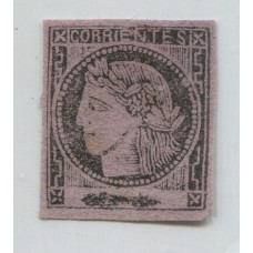 ARGENTINA 1876 GJ 11 CORRIENTES ESTAMPILLA NUEVA SIN GOMA CON SUS 4 MARGENES Y DE PERFECTA CALIDAD RARISIMA TIPO 6 DE LA PLANCHA !!! U$ 220 AQUÍ CON BAJISIMA BASE !!!