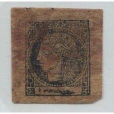 ARGENTINA 1880 GJ 17 CORRIENTES ESTAMPILLA DE ENORMES MARGENES NUEVA CON GOMA PARCIAL TIPO 1 DE LA PLANCHA U$ 250 RARISIMA