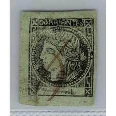 ARGENTINA 1864 GJ 4 ESTADO DE CORRIENTES EJEMPLAR LIBRE DE FALTAS ( EN LA FOTO HAY REFLEJOS DE LA BANDA PROTECTORA EL SELLO ESTA SANO ) CON GRANDES MARGENES DE LUJO TIPO 1 DE LA PLANCHA U$ 45