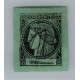 ARGENTINA 1865 GJ 5 CORRIENTES COLOR VERDE AZULADO ESTAMPILLA USADA, HERMOSA TIPO 2 DE LA PLANCHA U$ 110