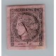 ARGENTINA 1876 GJ 11 CORRIENTES ESTAMPILLA DE BUENOS MARGENES COLOR ROSA LILA USADO TIPO 6 DE LA PLANCHA U$ 77