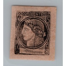 ARGENTINA 1875 GJ 10 CORRIENTES COLOR SALMON CON GOMA ES RARISIMA ESTA ESTAMPILLA NUEVA Y CON GOMA MUCHO MAS TIPO 10 DE LA PLANCHA U$ 795