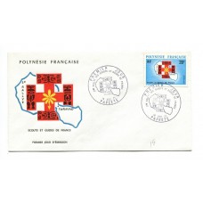 BOY SCOUT POLINESIA FRANCESA SOBRE CON ESTAMPILLA SCOUTS