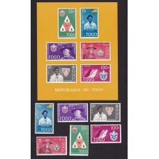 BOY SCOUTS TOGO SERIE COMPLETA + HOJA BLOQUE NUEVA MINT SCOUT