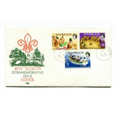 BOY SCOUT BARBUDA 1969 SOBRE CON MATASELLO SCOUTS