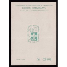 BOY SCOUT BRASIL 1965 TARJETA OFICIAL CON MATASELLO SCOUTS