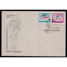 PIONEROS ALEMANIA ORIENTAL DDR 1968 SOBRE CON ESTAMPILLAS ORGANIZACIÓN SIMIL BOY SCOUT