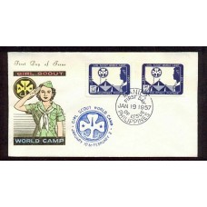 BOY SCOUT FILIPINAS 1957 SOBRE CON MATASELLO GIRL SCOUTS