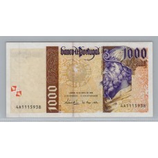 PORTUGAL 1996 BILLETE DE 1.000 ESCUDOS MUY BUENO