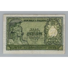 ITALIA 50 LIRAS BILLETE CIRCULADO