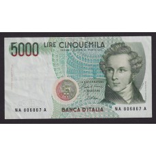 ITALIA 1985 BILLETE DE 5.000 LIRAS