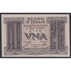 ITALIA 1939 SEGUNDA GUERRA MUNDIAL BILLETE DE 1 LIRA SIN CIRCULAR