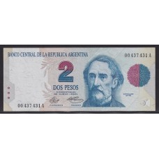 ARGENTINA COL. 736a BILLETE DE 2 PESOS CONVERTIBLES SIN CIRCULAR UNC BOT. 3011