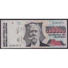 ARGENTINA COL. 730a BOT 2902 BILLETE DE 500.000 AUSTRALES 