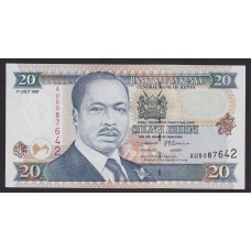 KENYA 1997 20 SHILINGI BILLETE SIN CIRCULAR, UNC