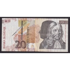 ESLOVENIA BILLETE DE 20 TOLARJEV