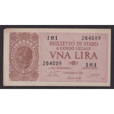 ITALIA 1944 BILLETTE DE 1 LIRA SEGUNDA GUERRA MUNDIAL