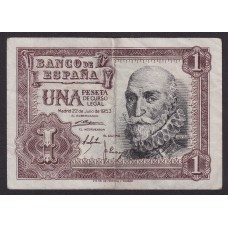 ESPAÑA 1953 BILLETE DE 1 PESETA