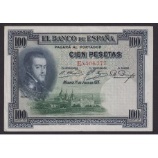 ESPAÑA 1925 BILLETE DE 100 PESETAS