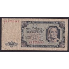 POLONIA 1948 BILLETE DE 20 ZLOTYCH