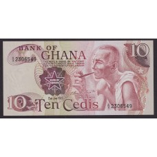 GHANA 1978 10 CEDIS BILLETE SIN CIRCULAR, UNC